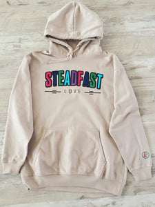 Sand Steadfast Love Hoodie Sweatshirt
