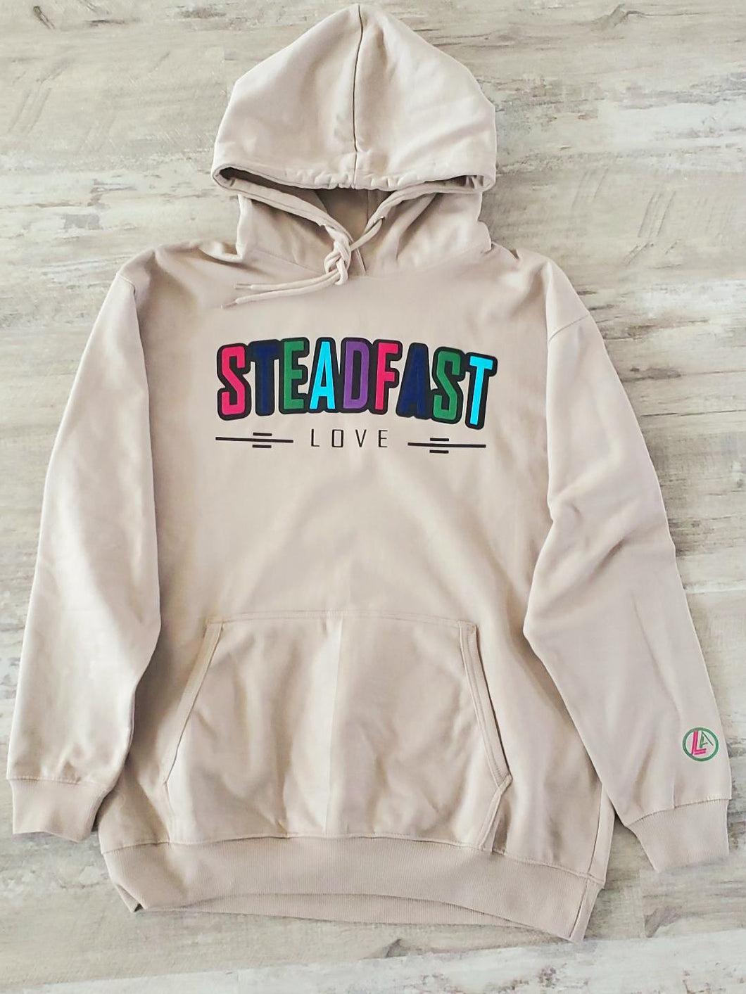 Sand Steadfast Love Hoodie Sweatshirt
